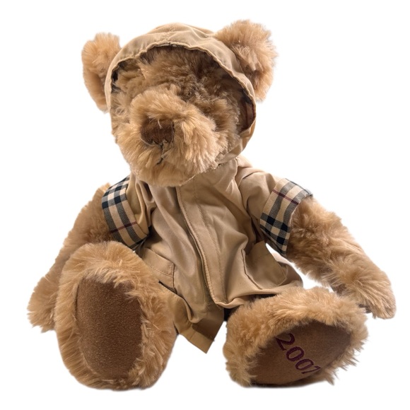 BURBERRY Fragrance Teddy Bear Plush Nova Check Rain Jacket 2007 Toy - Picture 5 of 8